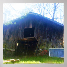 フロントビュー素朴な100年の納屋ポスター ポスター