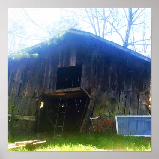 フロントビュー素朴な100年の納屋ポスター ポスター (正面)