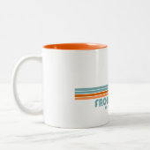 フロントビーチサウスカロリーサンパームツリーズ ツートーンマグカップ (左)