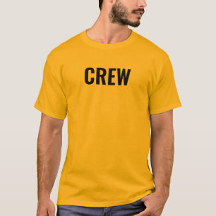 フロントプリントクルースタッフメンオレンジホライズン Tシャツ