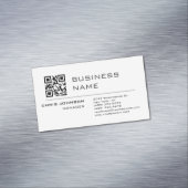 フロントプレーン上のスキャン可能なQRコモダンードシンプル マグネット名刺 (インサイチュ)