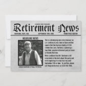 フロントページ新聞社の退職パーティの招待状 招待状 (正面)