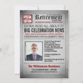 フロントページ新聞社の退職パーティの招待状 招待状 (正面)