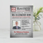 フロントページ新聞社の退職パーティの招待状 招待状 (スタンド正面)