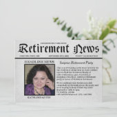 フロントページ新聞退職パーティー招待状 招待状 (スタンド正面)