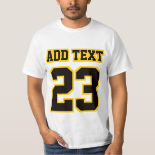 フロントホワイトブラック金ゴールドメンズバリューコットンTシャツ Tシャツ