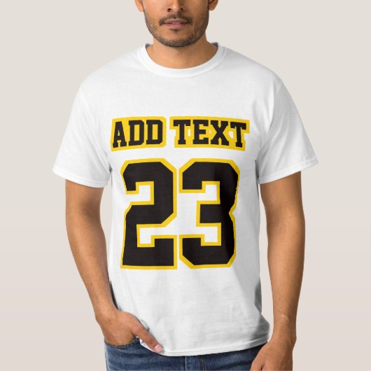 フロントホワイトブラック金ゴールドメンズバリューコットンTシャツ Tシャツ (正面)