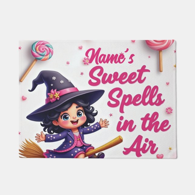 フロントポーカスタムル用のウィッチ&キャンディースカイウェルカムマット ドアマット (正面)