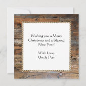 フロントポーチクリスマスのカウボーイブーツ カード (裏面)