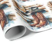 フロントポーチクリスマスのカウボーイブーツ ラッピングペーパー (ロールコーナー)