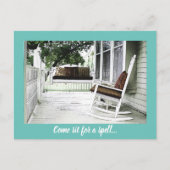 フロントポーチ魅力的カスタマイズ可能引っ越し祝いパーティー ポストカード (正面)