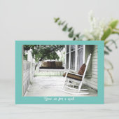 フロントポーチ魅力的カスタマイズ可能引っ越し祝いパーティー 招待状 (スタンド正面)