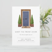 フロントモダンドア付き動おもしろい向アナウンス 招待状 (スタンド正面)