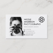 フロントモダンロミニマルゴ写真 名刺 (正面)