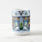 フロントヤお洒落ードクリスマスの可愛い雪だるま コーヒーマグカップ (中央)