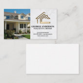 フロントヤードホーム | 金ゴールドメタル実在エステートロゴ 名刺 (正面/裏面)