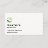 フロントヤードローン |住宅 |ガーデニングロゴ 名刺 (裏面)