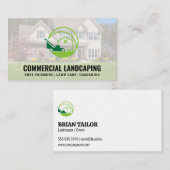 フロントヤードローン |住宅 |ガーデニングロゴ 名刺 (正面/裏面)