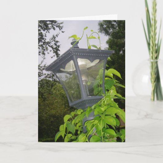 「フロントヤード街灯」誕生日カード カード (正面)