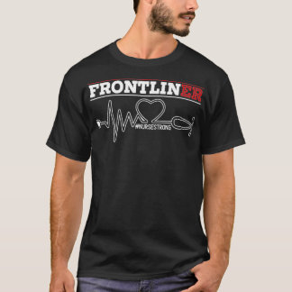 フロントライナーERナース病院医療登録Nu Tシャツ