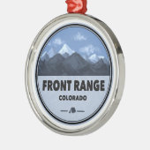フロントレンジマウンテンズコロラドキャンピング メタルオーナメント (左)