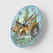 フロントローダーキッド ラウンド壁時計 (傾斜)