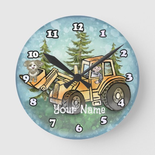 フロントローダーキッド ラウンド壁時計 (正面)