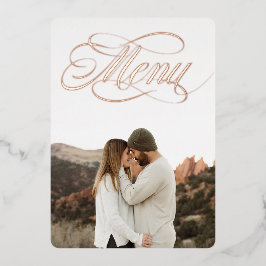 フロント写真メニュー 本物の箔 招待状