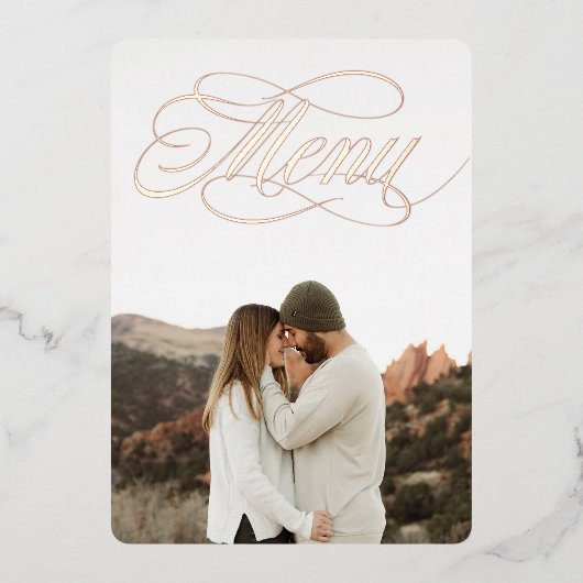 フロント写真メニュー 本物の箔 招待状 (正面)