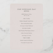 フロント写真メニュー 本物の箔 招待状 (裏面)