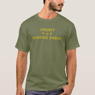 フロント向けおもしろい軍隊クレイモア鉱山 Tシャツ