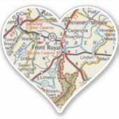 フロント王室のヴィンテージマップ シール (正面)