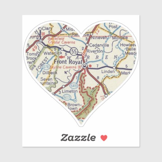 フロント王室のヴィンテージマップ シール (シート)