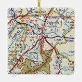 フロント王室のVAヴィンテージマップ セラミックオーナメント (正面)