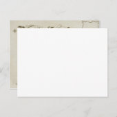 フロント空白のアンティーク背面はがき ポストカード (正面/裏面)