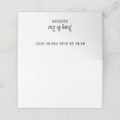 フロント空白のブラックレター座席表 プレイスカード (外部開封)