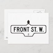 フロント通りウエストトロント通りサイン ポストカード (正面/裏面)