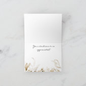 フロント、インサイド&バックセピアフローラドロップサンキュー サンキューカード (内部)