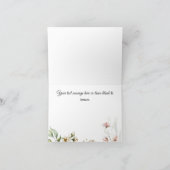 フロント、インサイド&バック、フローラドロップベビーシャワー サンキューカード (内部)