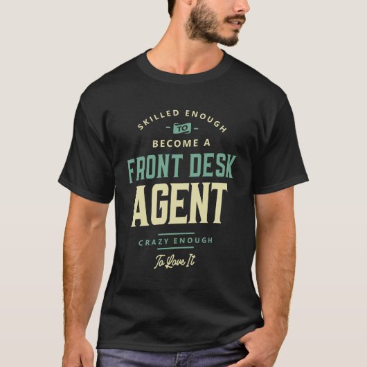 フロント・エージェントの職種誕生日・ワーカー Tシャツ (正面)