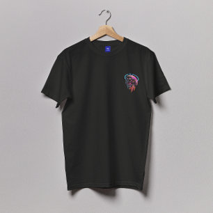 フロント+バックスカルアート取り込みデザイントレンディー Tシャツ