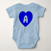 フロント&バックデザイン生まれたばかりの- Letter & Name Boy ベビーボディスーツ (裏面)