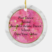フロント/バックバレリーナバレエ女子ダエレガントンス セラミックオーナメント (裏面)