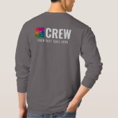 フロント&バックプリントのビジネスモダンロゴMens Crew Tシャツ (裏面)