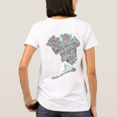 フロント&バックプリントクイーンズニューヨークタイポグラフィティー Tシャツ (裏面)