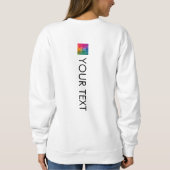 フロント&バックプリントテンプレートウォメンモダントレンディー スウェットシャツ (裏面)