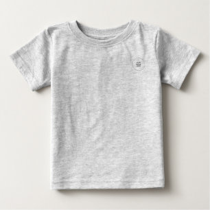 フロント&バックプリント追加文字写真テンプレートピンク ベビーTシャツ