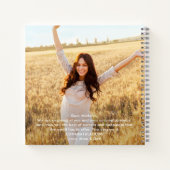 フロント&バック写真ホワイトスクリプト卒業ゲスト ノートブック (裏面)