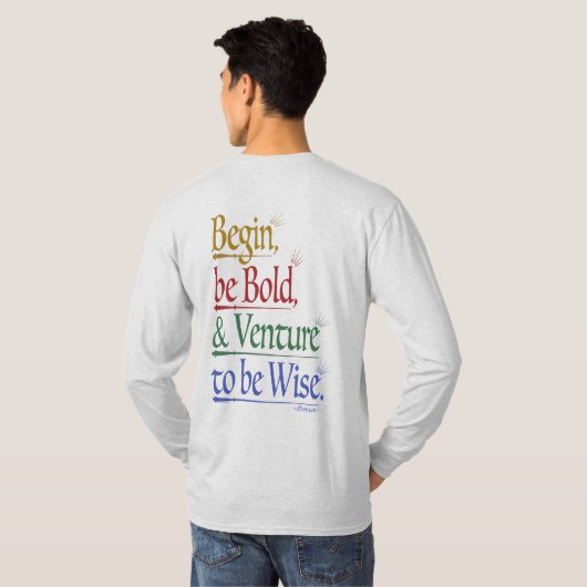 フロント&バック – マジカルホレス引用文長袖 Tシャツ (裏面フル)