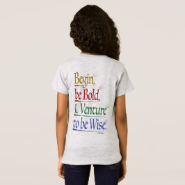 フロント&バック – 魔法のホレス引用文ガールズスリム Tシャツ